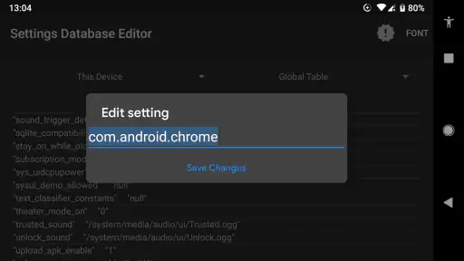 SetEdit SettingsDatabaseEditor screenshot