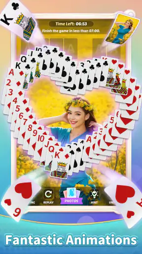 Solitaire 미녀 카드 체인 screenshot
