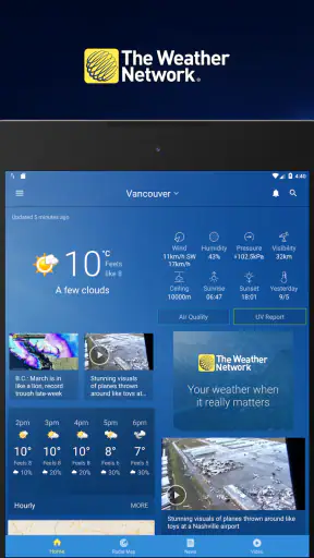 The Weather Network screenshot