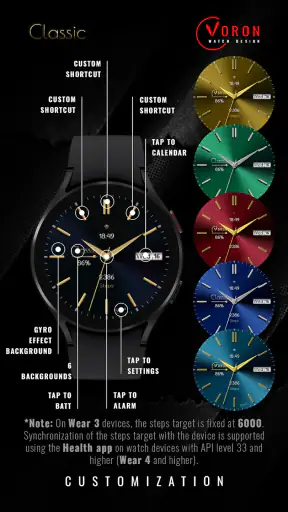 Voron CLASSIC Analog WatchFace screenshot