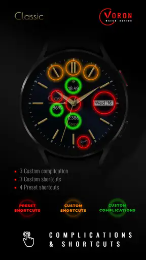 Voron CLASSIC Analog WatchFace screenshot
