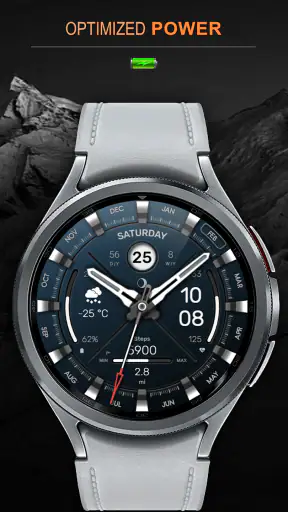 WFP 307 Modern watch face screenshot