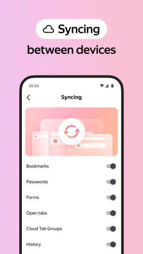 Yandex Browser with Protect screenshot