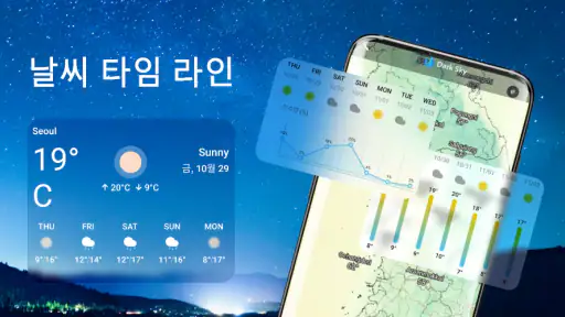 날씨 차트: 자외선 지수, 미세먼지 screenshot