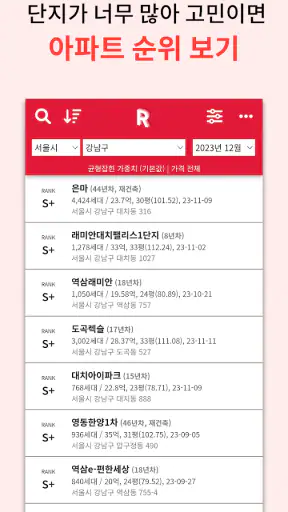 리얼랭커스 - 부동산, 아파트, 실거래가 입지 정보 screenshot