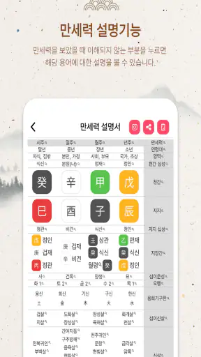 사주월드 - 사주 만세력 타로 궁합 운세 screenshot