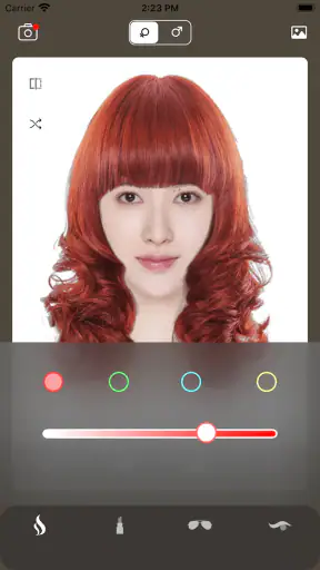 문장가 - 헤어스타일 및 헤어 컬러 시뮬레이션 & 안경 screenshot