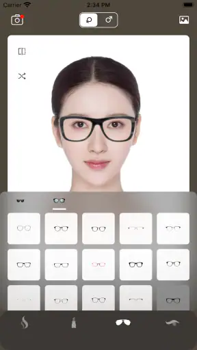 문장가 - 헤어스타일 및 헤어 컬러 시뮬레이션 & 안경 screenshot