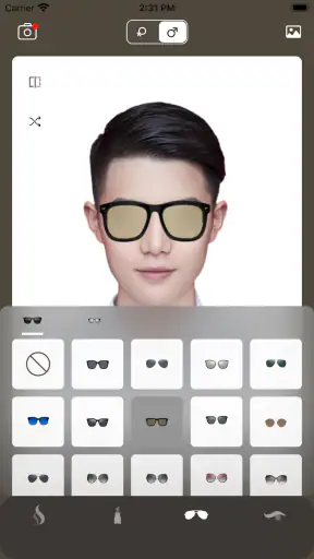 문장가 - 헤어스타일 및 헤어 컬러 시뮬레이션 & 안경 screenshot