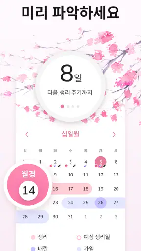생리 달력 - 생리 주기 관리 screenshot