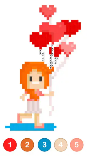 숫자 별 색상 칠하기 페이지: No.Draw screenshot