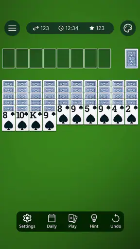 스파이더 솔리테어 — 카드 게임 screenshot