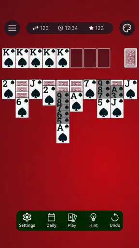 스파이더 솔리테어 — 카드 게임 screenshot