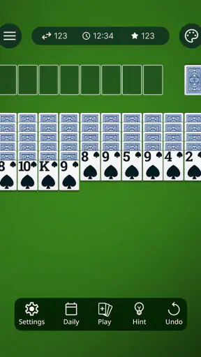 스파이더 솔리테어 — 카드 게임 screenshot