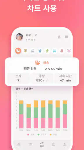 신생아 모유 수유 일지  육아일기  Erby screenshot