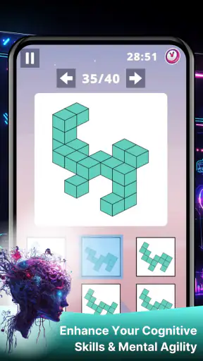 아이큐 테스트:두뇌 게임,메모리 트레이너,브레인 테스트 screenshot