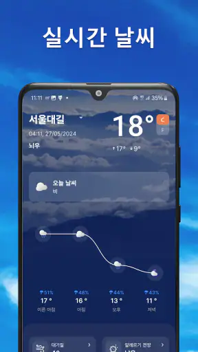 오늘 날씨: 날씨 예보 과 기상 레이더 screenshot