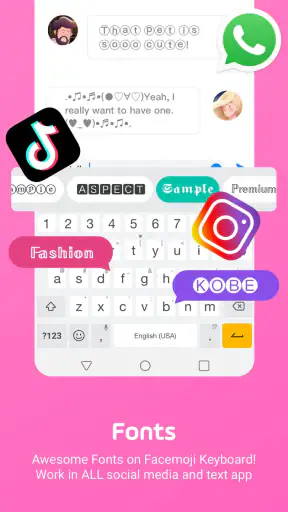 이모티콘 키보드 Facemoji - 이모티콘, 키보드 screenshot