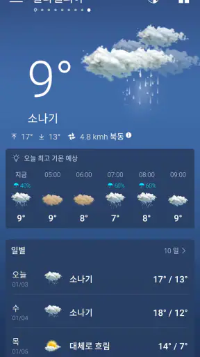 일기 예보 및 비 레이더 라이브 screenshot
