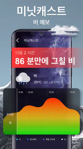 일기 예보 - 정확한 날씨, 실시간 레이더 및 위젯 screenshot