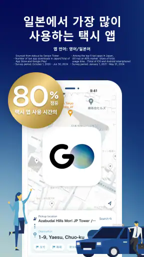 일본현지 택시 앱 GO screenshot