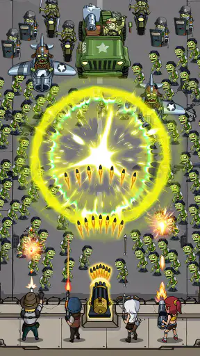 좀비 워: 유휴 디펜스 게임 screenshot
