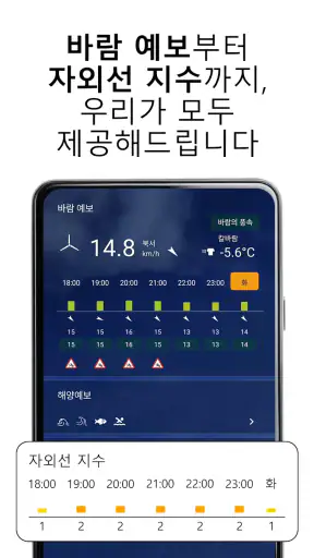 투명 시계 및 날씨 screenshot