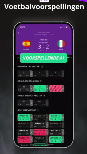 180Score Voetbalvoorspellingen screenshot