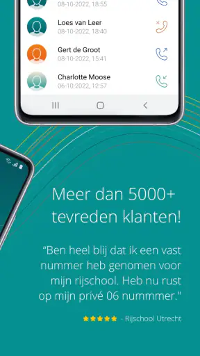 2 of meer telnrs op 1 mobiel. screenshot
