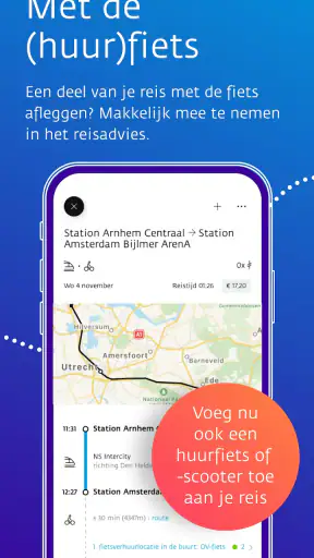 9292 reisplanner OV + e-ticket screenshot