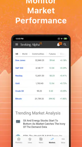 Aandelen, Financieel nieuws screenshot