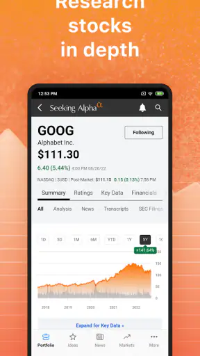 Aandelen, Financieel nieuws screenshot