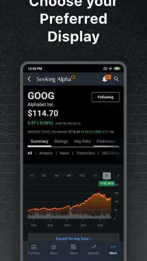 Aandelen, Financieel nieuws screenshot