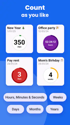Aftellen app dagen - Countdown screenshot