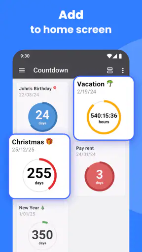 Aftellen app dagen - Countdown screenshot