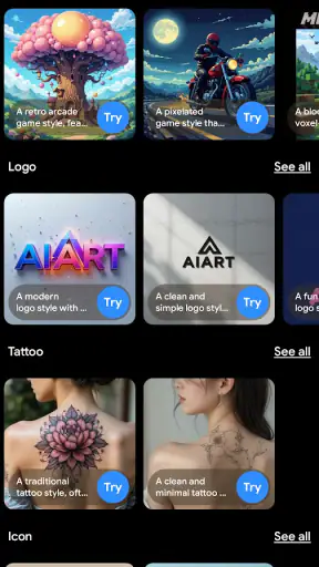 AI-afbeeldingsgenerator screenshot