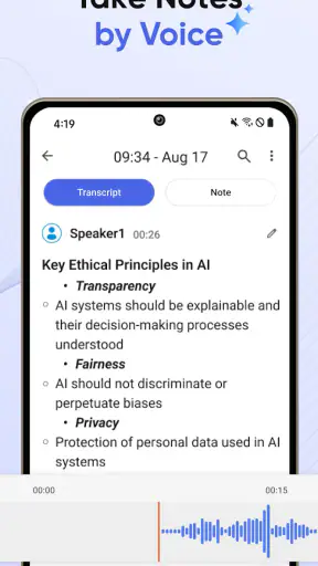 AI Notes & Transcribe Memo screenshot