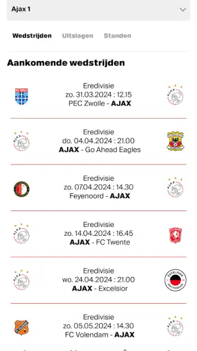 Ajax Official App screenshot