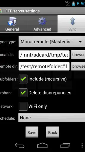 AndFTPPro screenshot