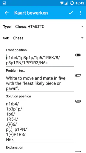 AnkiDroid flitskaarten screenshot