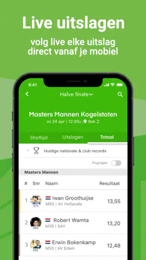 Atletiek.nu screenshot