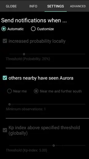 Aurora Notifier screenshot