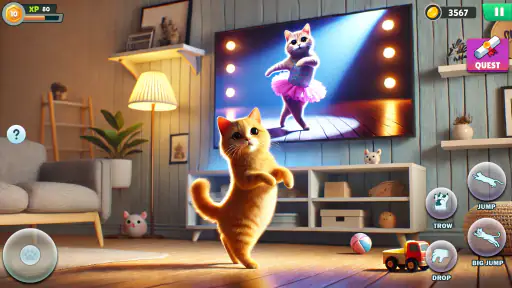 Bad Cat Chaos: Prank Gran Sim screenshot