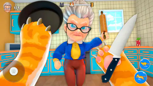 Bad Cat Simulator: Prank Gran screenshot