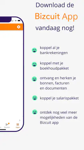 Bank & boekhoudkoppeling screenshot