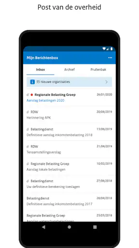 Berichtenbox screenshot