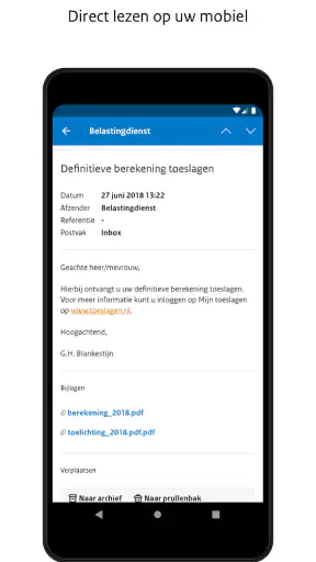 Berichtenbox screenshot