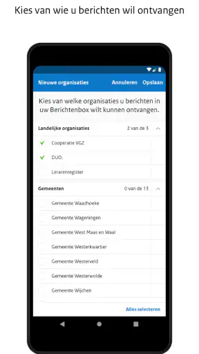 Berichtenbox screenshot