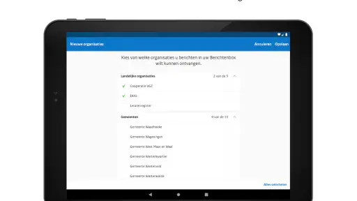 Berichtenbox screenshot