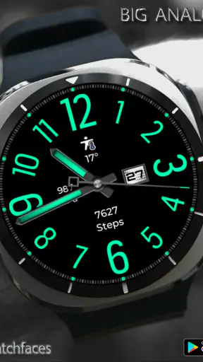 Big Analog 3 WF Wear OS 4+ screenshot